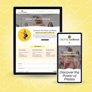 screenshots of Orofino Wellness website